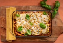 Plant-Based Eggplant Lasagna with Chickpeas, Marinara, and Tofu-Cashew Ricotta